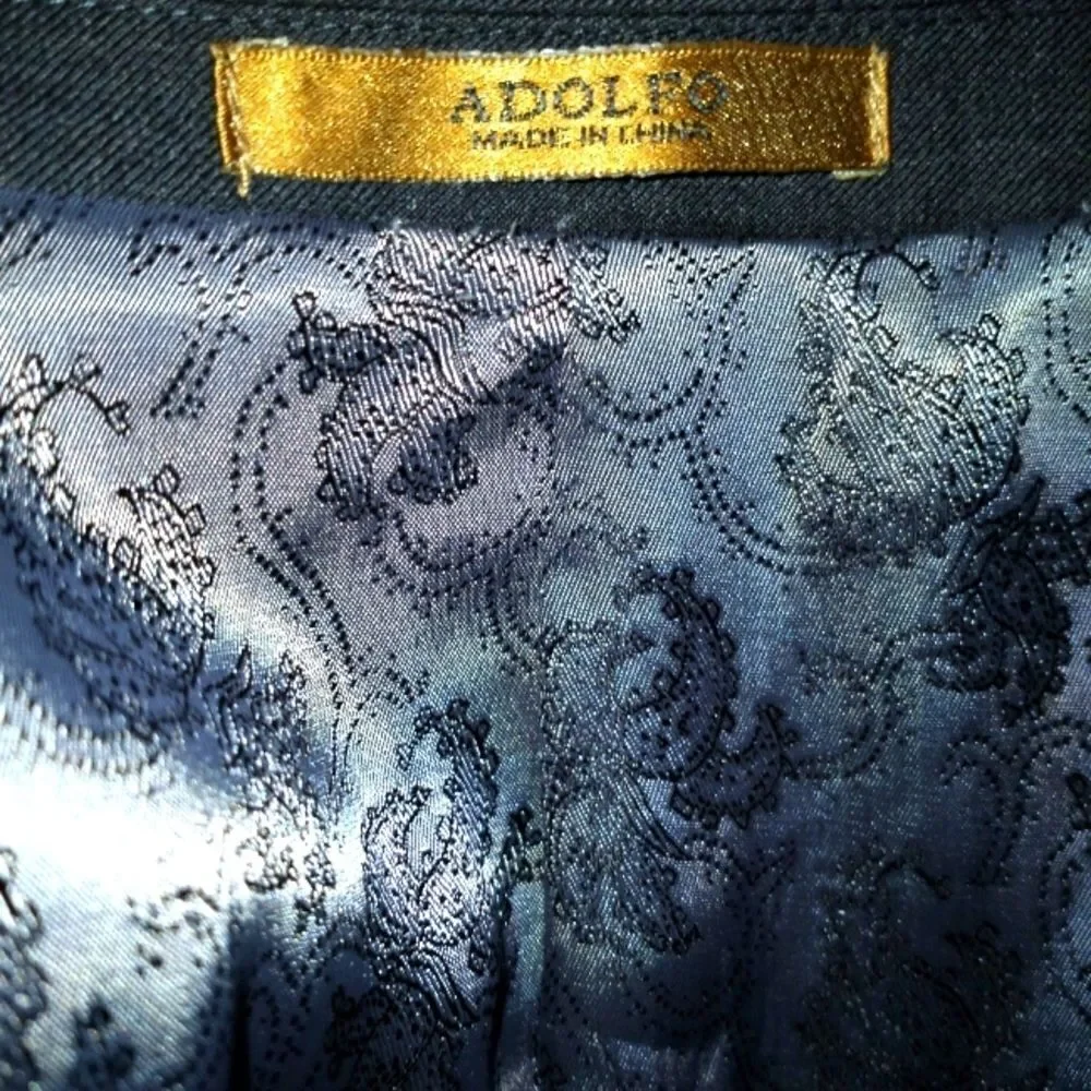 ADOLFO DARK GRAY SPORT COAT EUC